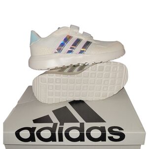 Adidas Run 60s CF C Kids Sneakers - Size 3 - Wonder White/Iridescent